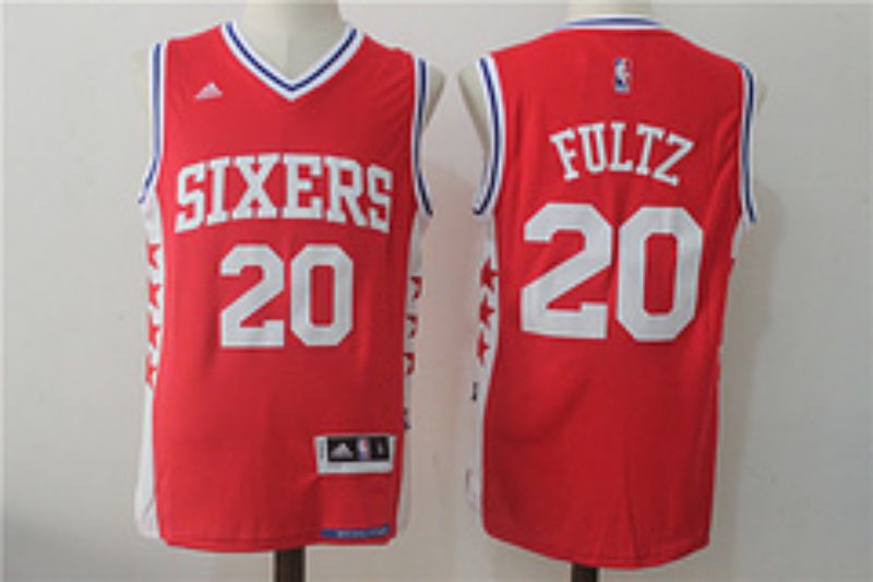 Men Philadelphia 76ers 20 Fultz Red NBA Jerseys
